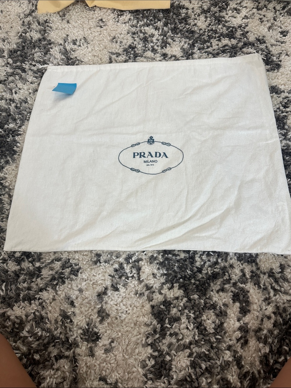 Prada White Logo Dust Bag